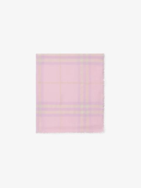 Burberry Burberry Wide Wool Scarf With Check Pattern