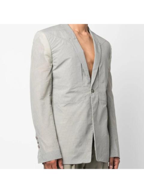 Rick Owens BNWT SS23 RICK OWENS "EDFU" FOGPOCKET CHECKERED JACKET 50