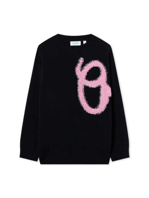 Off-White Ow Shared Wo Fuzzy Knit Crewn