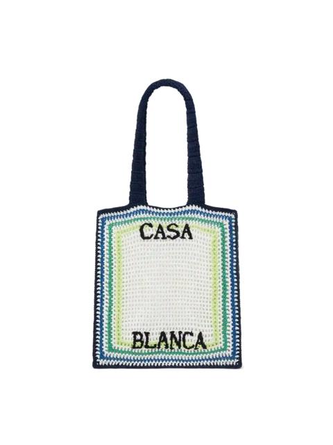 CASABLANCA Stripe Crochet Bag