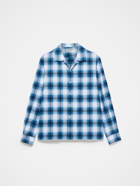 JW Anderson GRADIANT CHECKERED SHIRT IN BLUE