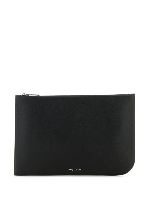 Alexander McQueen Black leather large Sling pouch