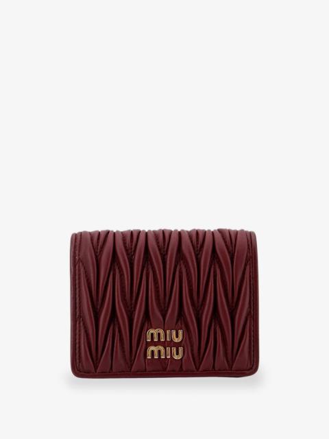 Miu Miu Miu Miu Women Quilted Leather Wallet
