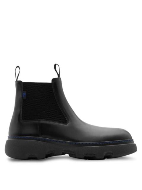 Burberry Burberry Round Toe Creeper Leather Boots, Brand Size 40 ( US Size 7 )