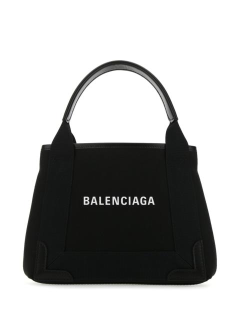 BALENCIAGA Black fabric Navy Cabas XS handbag