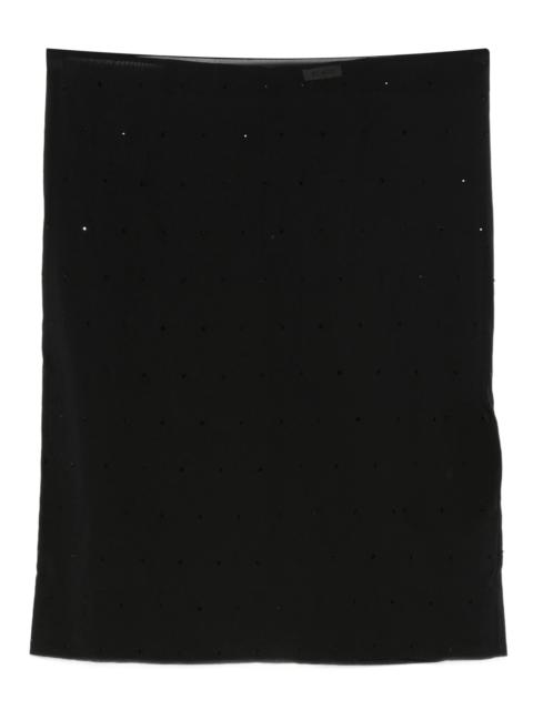 ST. AGNI glass beaded midi skirt
