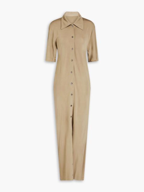 BITE Studios Open-back jersey maxi shirt dress