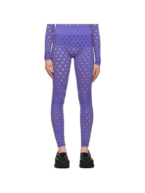 MAISIE WILEN Blue Perforated Leggings