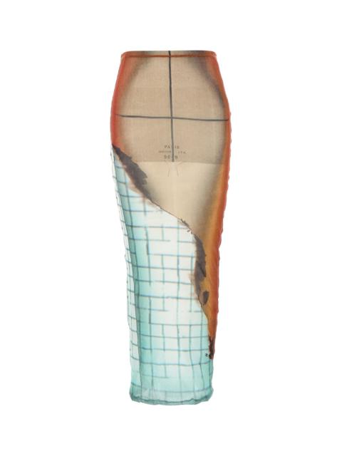 Jean Paul Gaultier Women Printed Tulle The Fire Skirt
