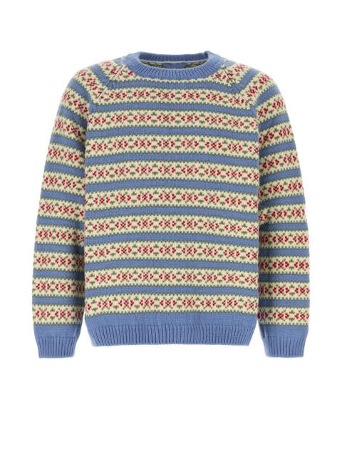 BODE Embroidered wool Wedgewood sweater