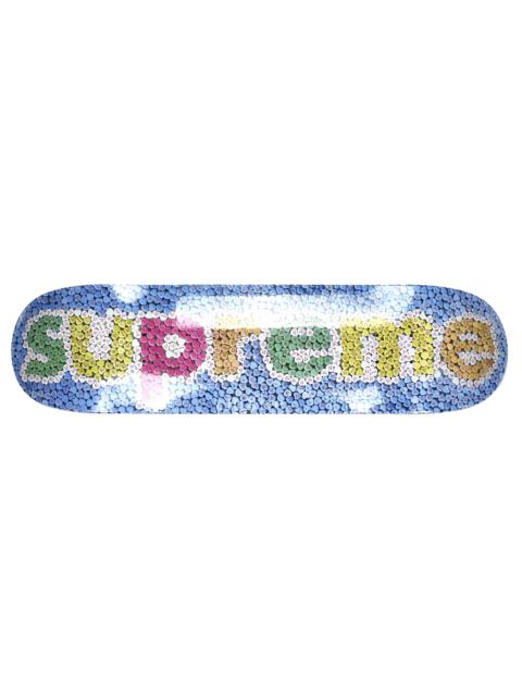 Supreme Candy Hearts Logo Print Skateboard Deck Blue SS23 DS