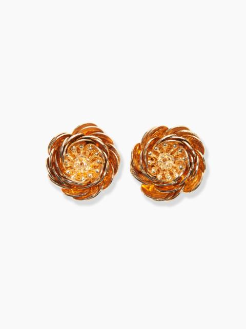 CAROLINA HERRERA Metal Flower Earrings