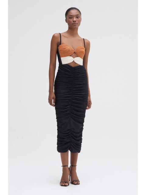 PatBO BRAIDED MIDI DRESS