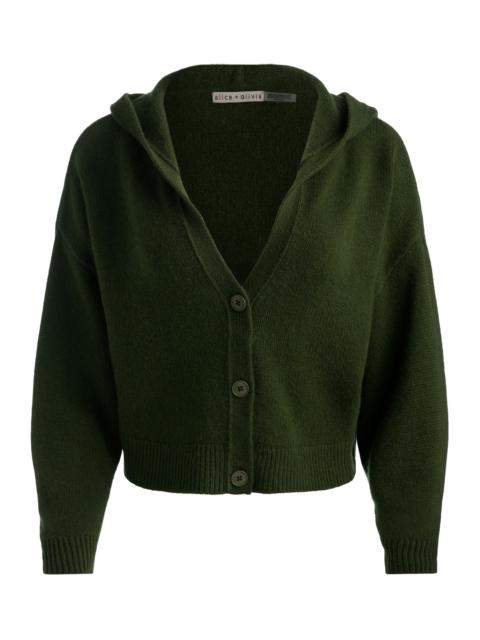 Alice + Olivia COREY HOODED CASHMERE CARDIGAN