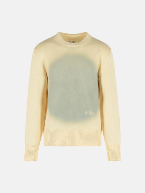 MM6 Maison Margiela IVORY COTTON BLEND SWEATER