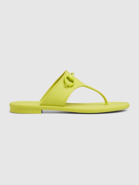 GUCCI Gucci Horsebit Thong Rubber Sandals