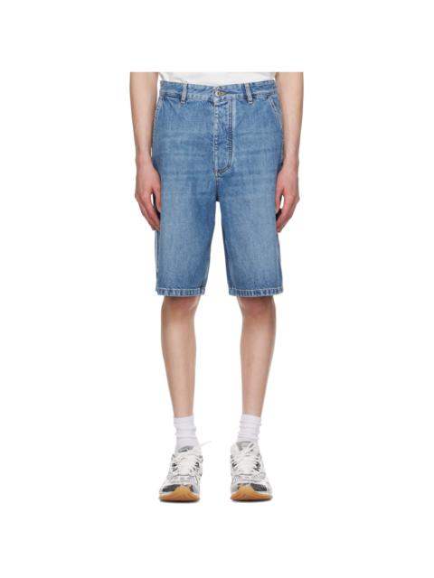 Blue Vintage Denim Cargo Shorts