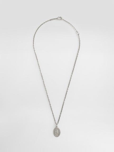 Dolce & Gabbana Metal necklace with engraved medallion