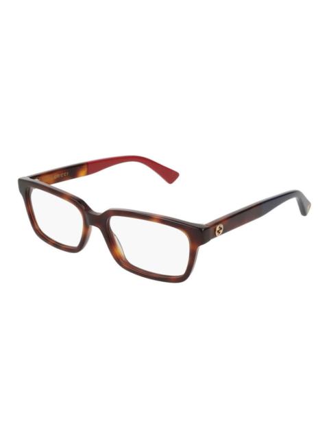 GUCCI Gucci Ladies Brown Rectangular Eyeglass Frames GG0168O 004