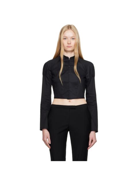 COLLEEN ALLEN Black Cotton Bodice Shirt