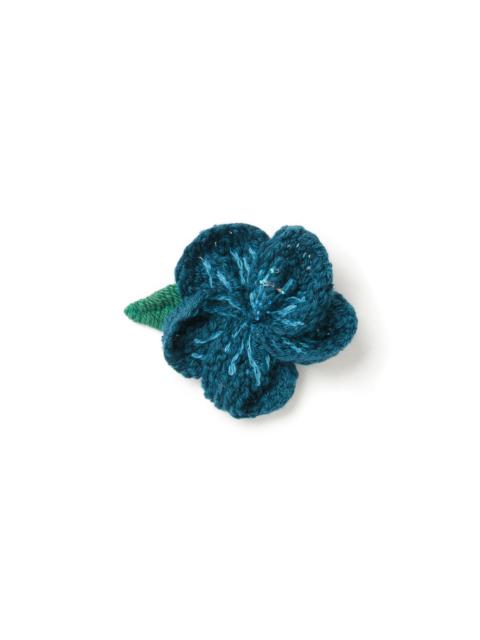 Alanui Hibiscus Embroidered Brooch