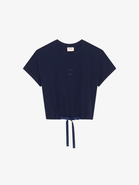 Repetto Satin ribbon crop top