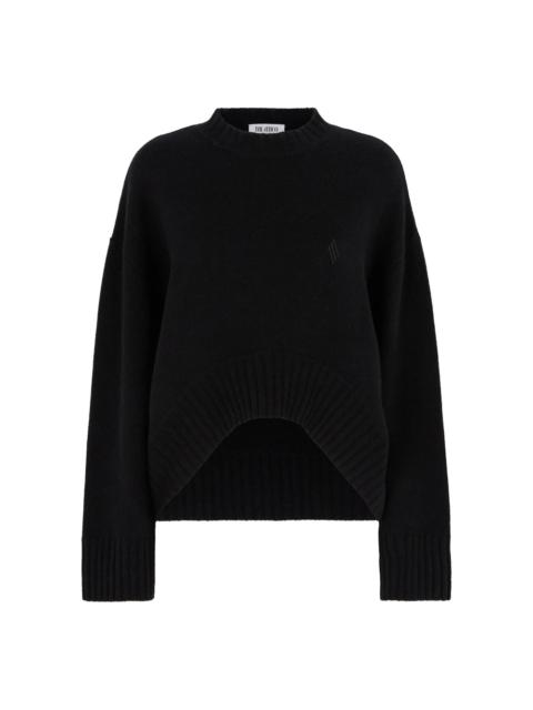 WIDE RIBBED CACHEMIRE KNIT SWEATER
