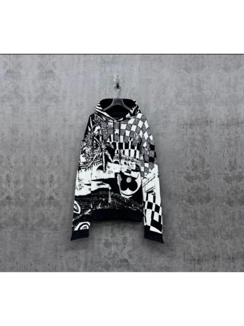 Louis Vuitton Louis Vuitton Jacquard All-Logo Knit Hoodie