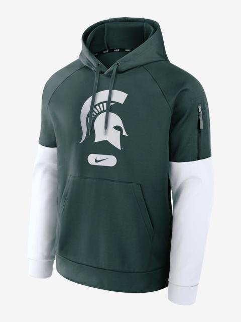 Nike Michigan State Spartans Fitness Men’s Nike Therma College Pullover Hoodie