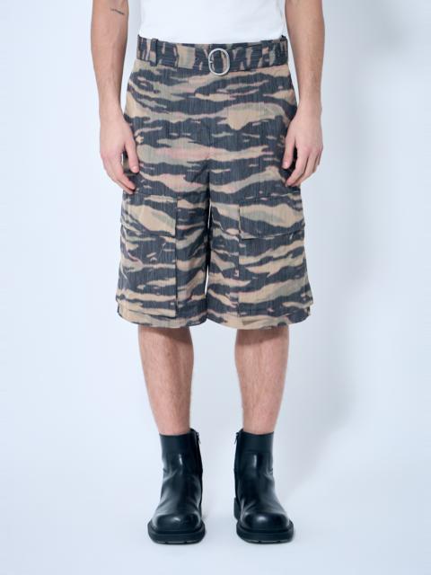 Jil Sander Belted Camo Shorts