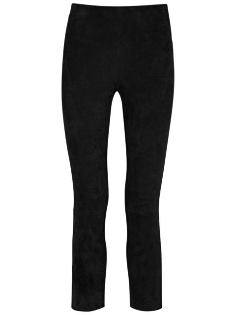 Vince Split-cuff suede trousers