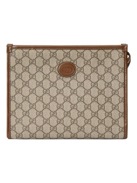 GUCCI Gucci Beauty Case With Interlocking G 'Beige Ebony Brown Sugar' 672956-92TCG-8563