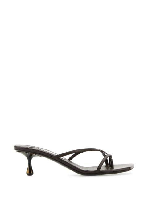 Jimmy Choo Women Brown Leather Etana Mules
