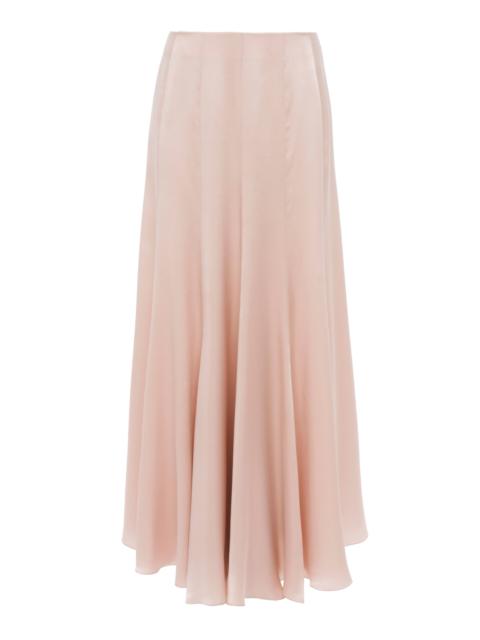 Chloé Washed Silk Satin Maxi Skirt pink