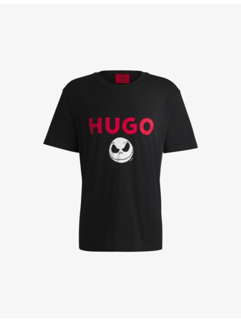 HUGO Crewneck graphic-print cotton-jersey T-shirt