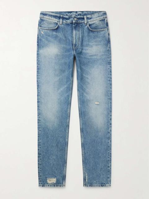 Straight-Leg Distressed Jeans