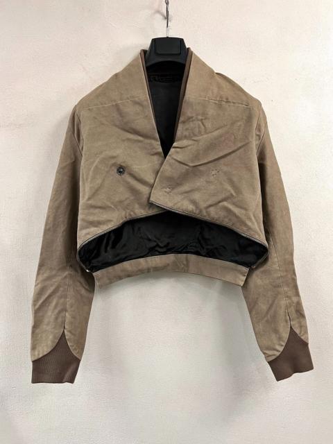 Julius Julius_7 Short Cropped Asymmetric Cape Jacket