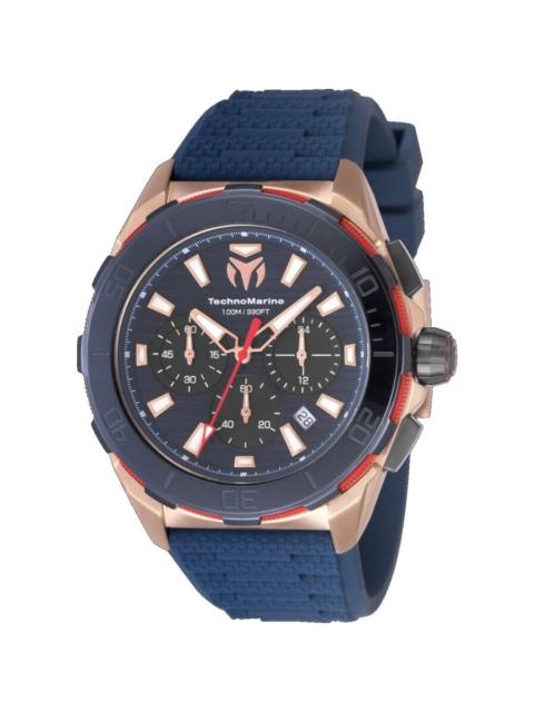 Other Designers TechnoMarine Seven Seas Chronograph GMT Quartz Black Dial Men's Watch TM-725025