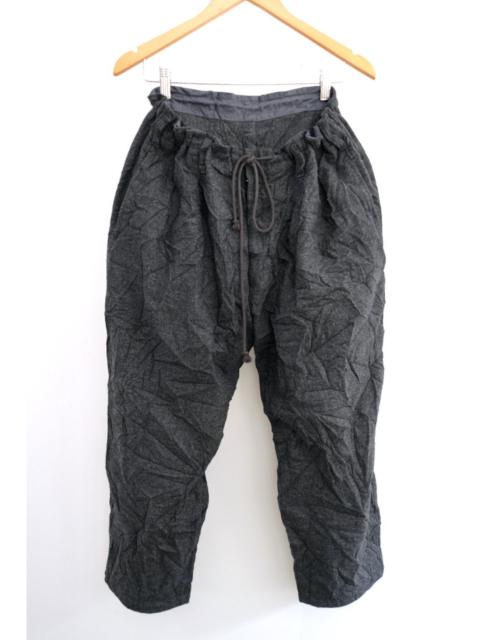 Yohji Yamamoto AW16 Wool-Blend Wide Textured Double-Tuck Pants