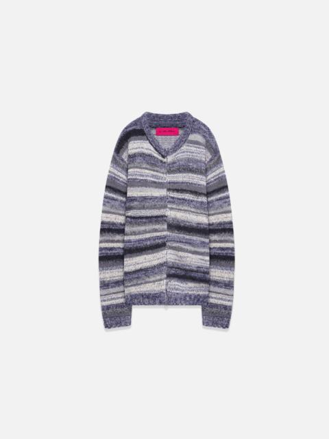 The Elder Statesman BOUCLE MIX STRIPE CARDIGAN