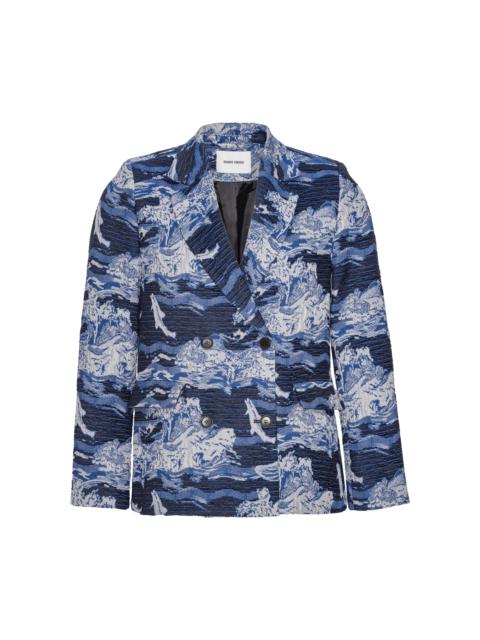 HENRIK VIBSKOV MOTIF BLAZER - FISHES BLUE