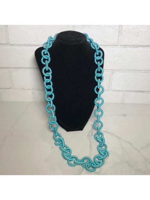 Other Designers Mary-Kate & Ashley - Turquoise Long Wrapped Necklace
