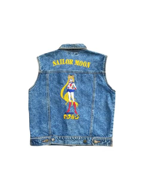 Other Designers Vintage 90s Sailor Moon Anime Full Back Embroidery Vest