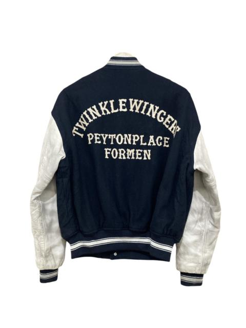 PPFM PPFM Wool Sleeve Leather Varsity Made Japan