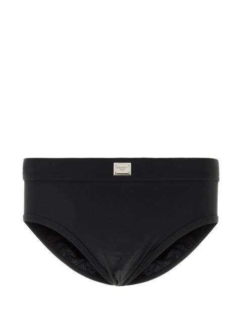 Dolce & Gabbana Black stretch nylon swimming brief