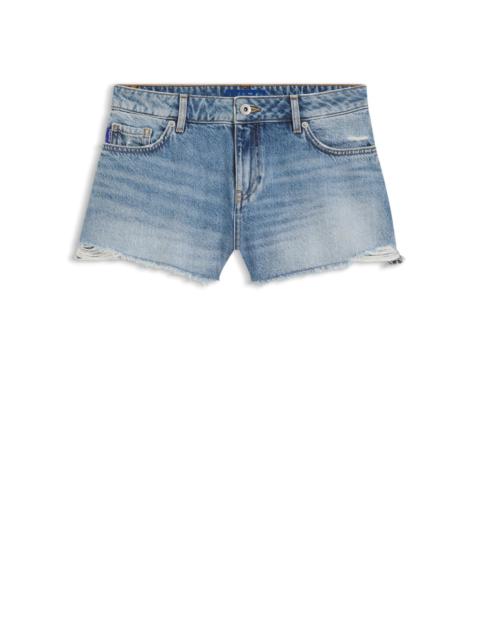 HUGO REGULAR-FIT SHORTS IN BLUE DENIM