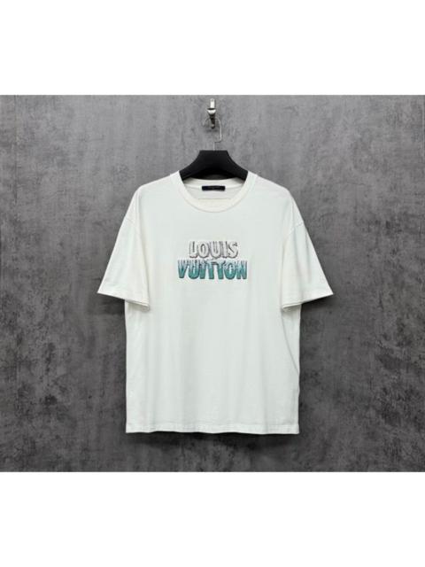 Louis Vuitton Louis Vuitton Beaded Logo Heavyweight Short-Sleeve T-Shirt