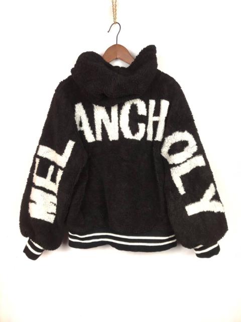 Other Designers Japanese Brand - MELANCHOLY spell out big logos on back fleece jacket