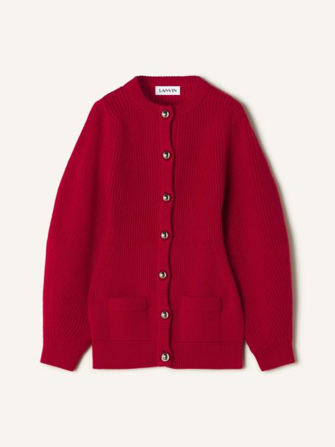 Lanvin WOOL RIBBED CARDIGAN