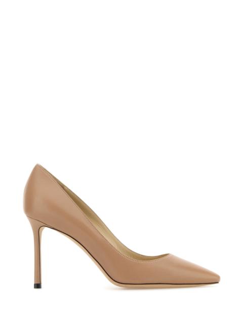 Jimmy Choo Women Antiqued Pink Leather Romy 85 Pumps